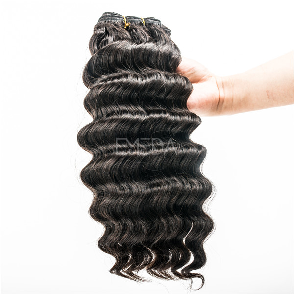 Grade 7A deep wave Indian human hair extensions YJ48